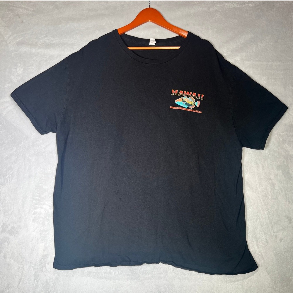 Russell Athletic T-Shirt Mens 3XL Black Hawaii Humuhumunukunukuapuaa State Fish